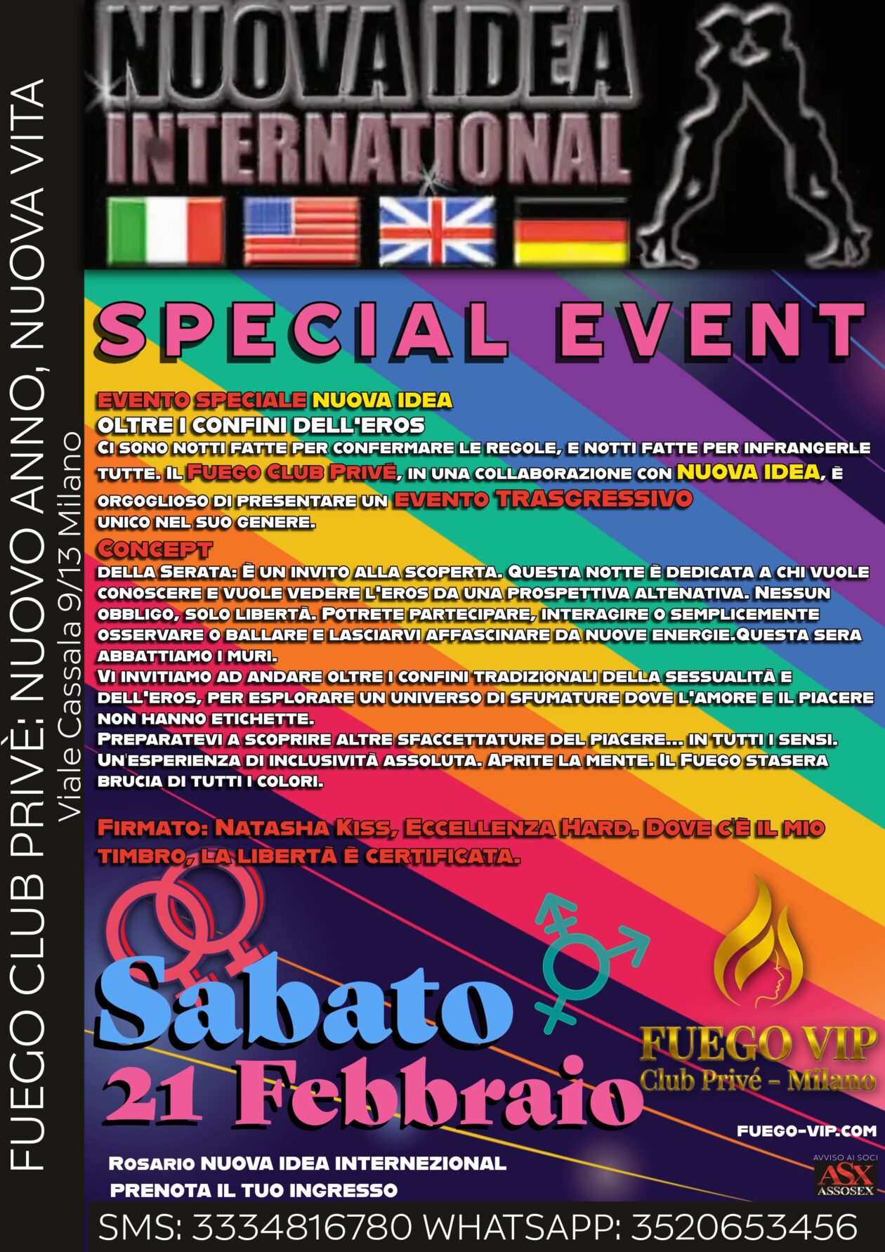 Una notte diversa. Sabato 21 Febbraio.