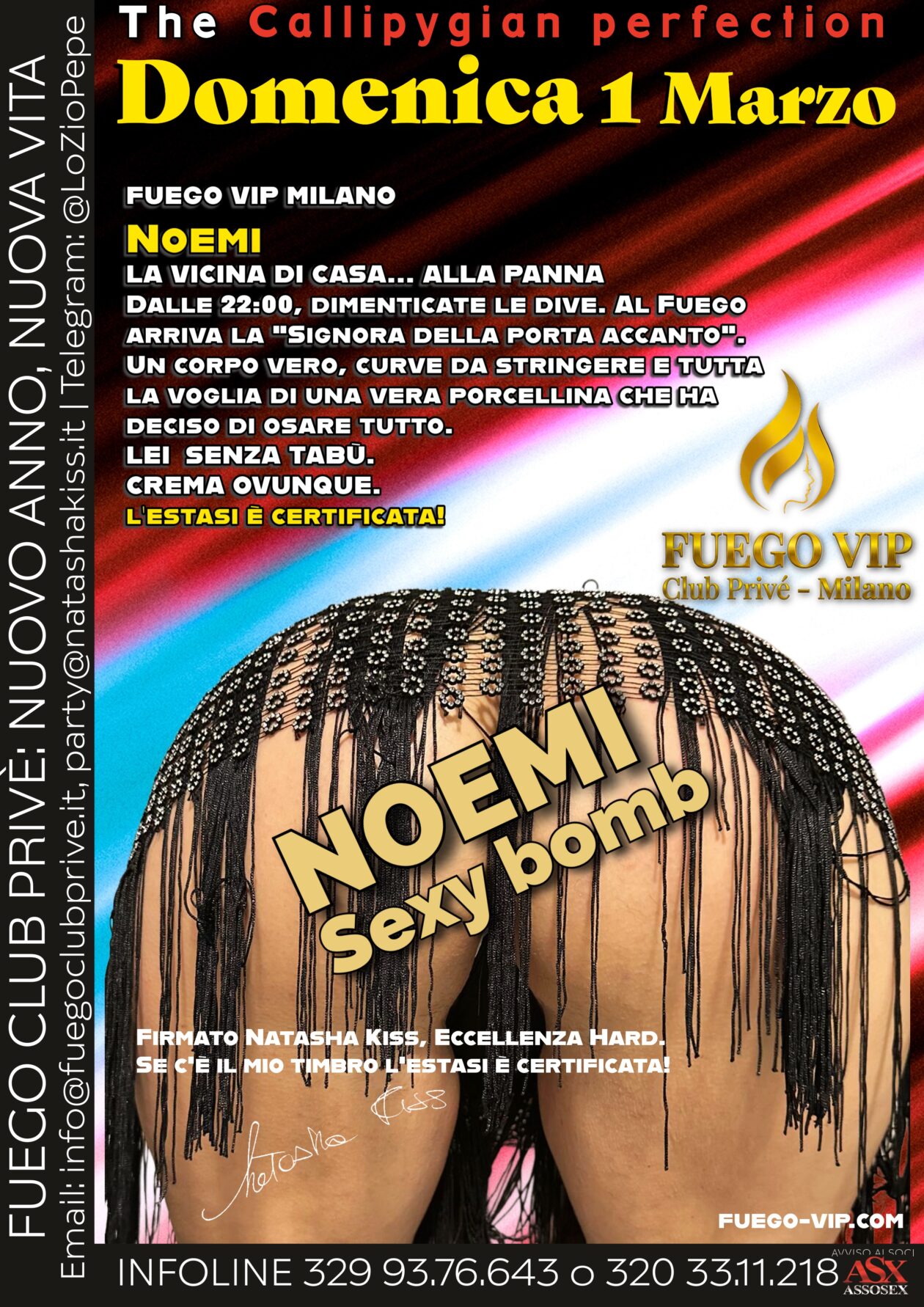 FUEGO VIP MILANO Noemi LA VICINA DI CASA… ALLA PANNA