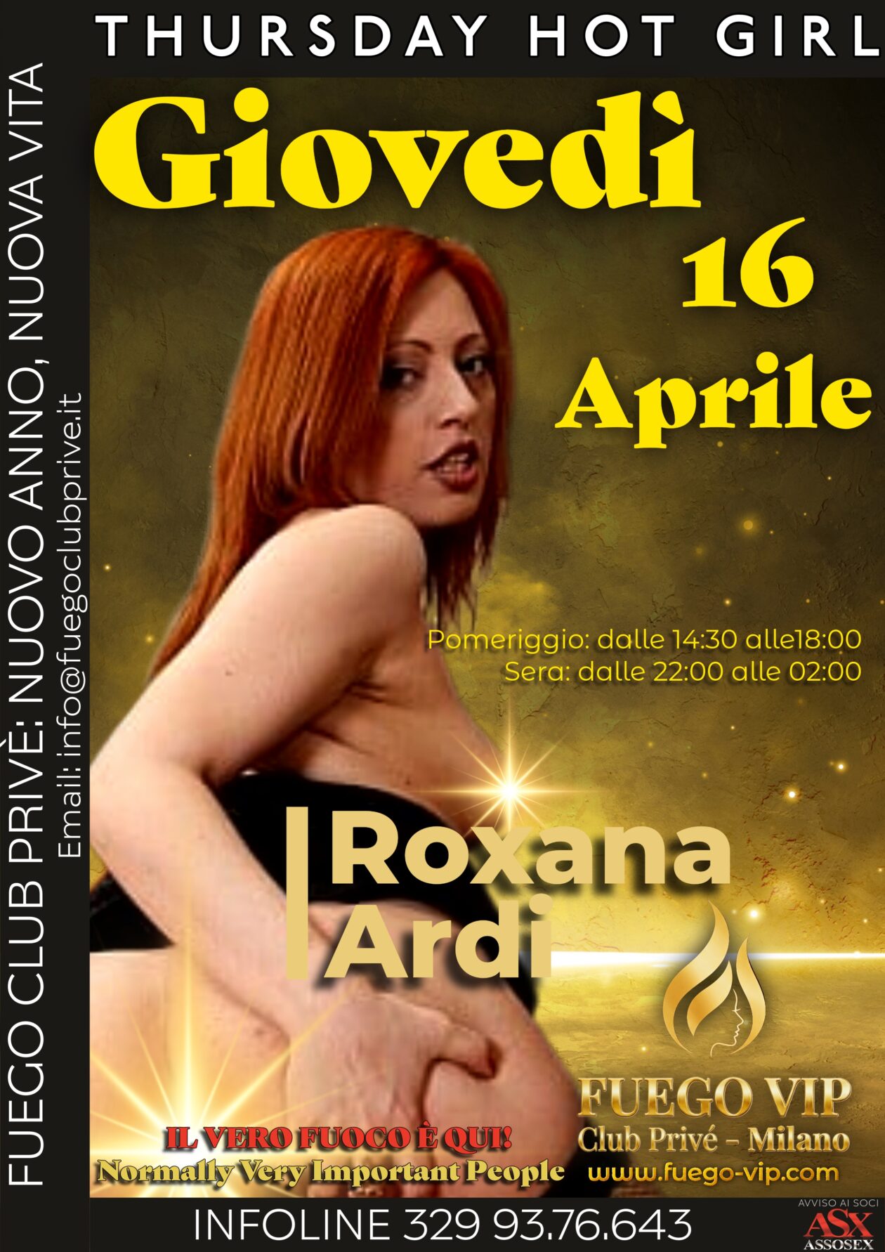 ✨ Un Giovedì in Paradiso con Roxana Ardi ✨